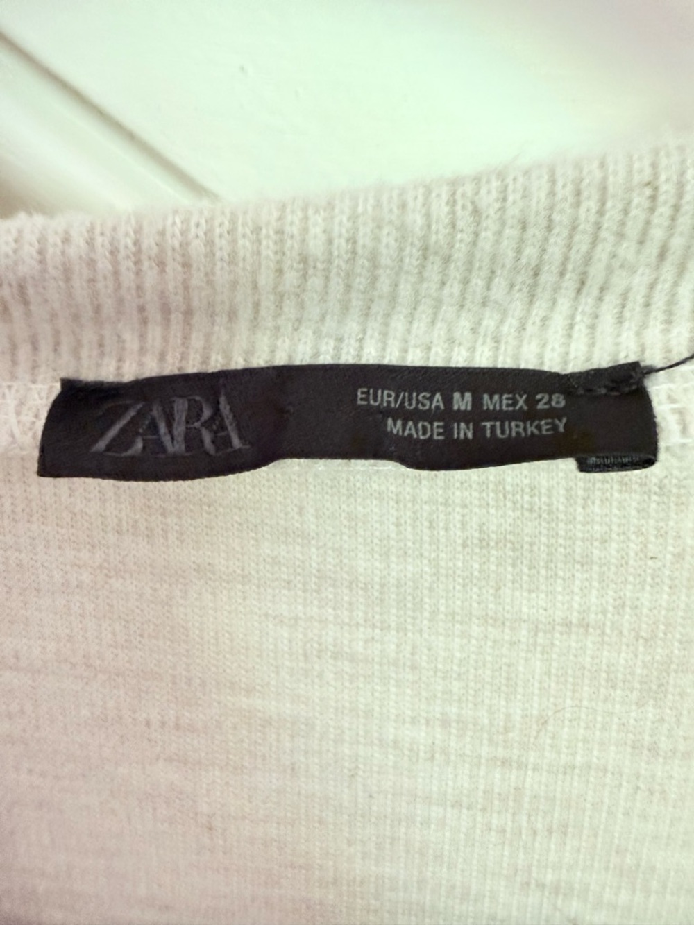 Zara Soft Button Beige Cardigan Gold Buttons - size medium - Picture 10 of 10